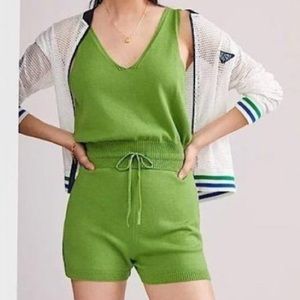 Daily Practice for Anthropologie Green Cotton Romper